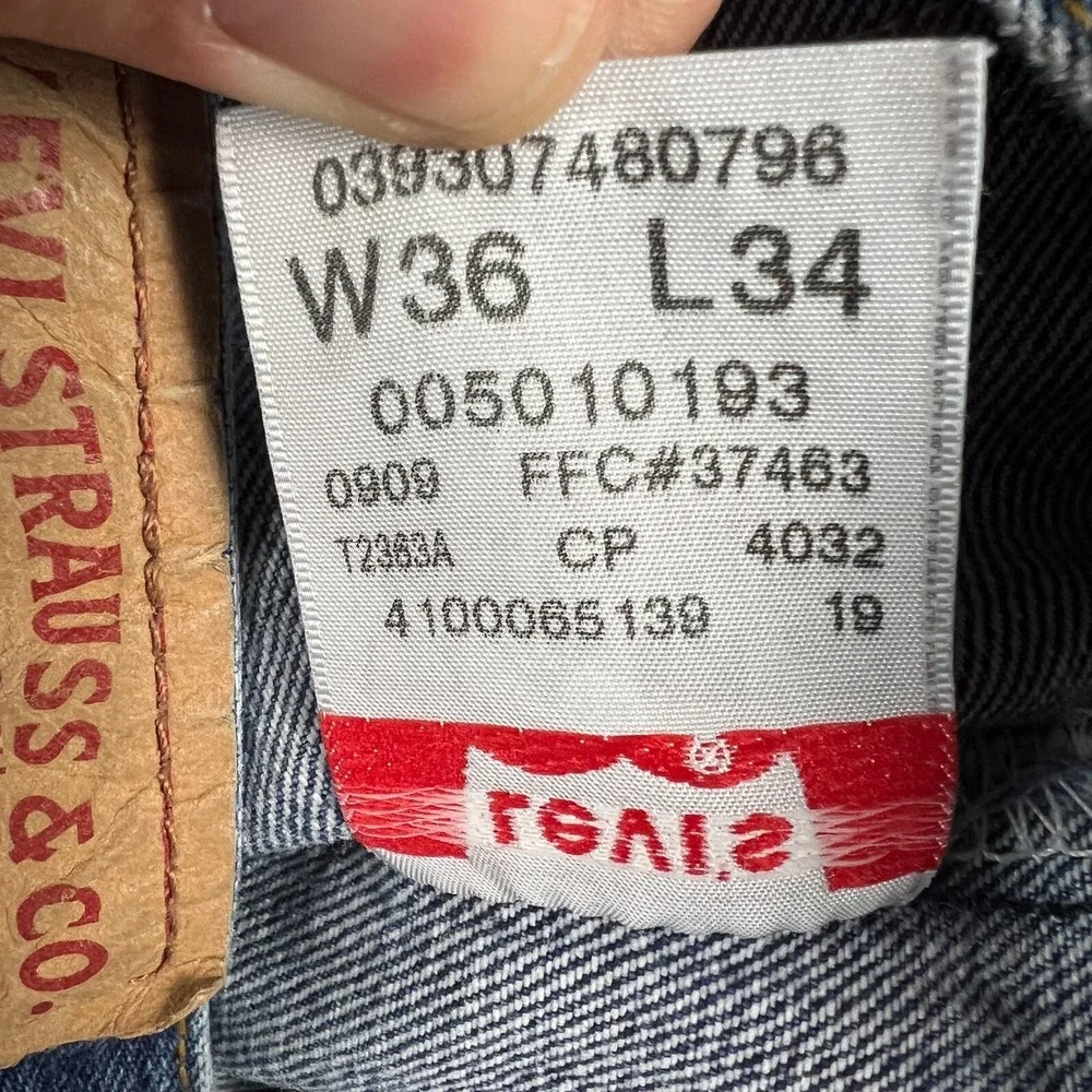 Vintage Levi Strauss 501 Button Fly Denim‎ Jeans Levis Mens 36x34 90's Y2K